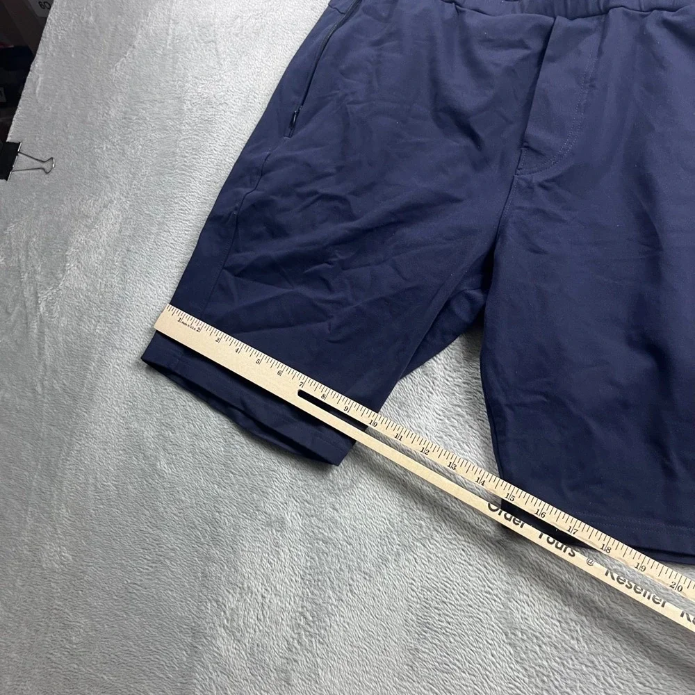 Public Rec All Day Every Day Shorts Mens 34 Navy Blue Athletic Gym Casual 7 Inch